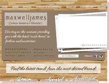 Tablet Screenshot of maxwelljamesjeans.com